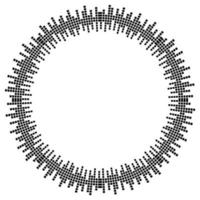 Abstract circular equalizer. Eq round audio soundwaves. vector