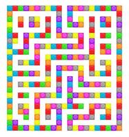 Square maze bricks toy labyrinth game for kids. Labyrinth vector
