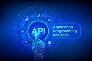 api. interfaz de programación de aplicaciones, herramienta de desarrollo de software. vector