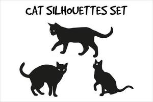siluetas de gato mascota