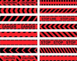 Restrictive stop marking tape pattern seamless line vector