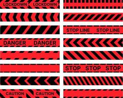 Restrictive stop marking tape pattern seamless line vector