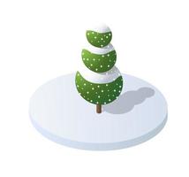 Isometric 3d illustration tree forest nature elements vector