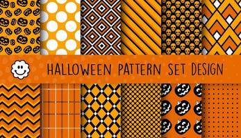 A set of Halloween patterns for business, scrapbook, decoration vector