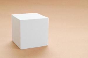 White block in geometry shape photo