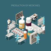 Colored Isolated Pharmaceutical Production Composition vector