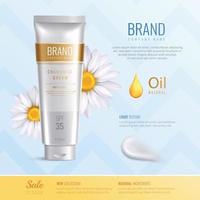Organic Cosmetics Ingredients Advertising vector