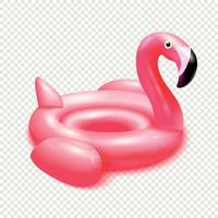 Rubber Flamingo Toy Composition Vector Illustration