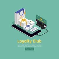 Customer Loyalty Gifts Background Vector Illustration