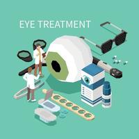 Ophthalmology Isometric Composition Vector Illustration