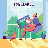 Creative Profession Composition Vector Illustration