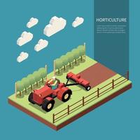 Horticulture Isometric Composition Vector Illustration