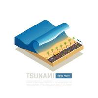 Natural Disaster Isometric Composition Vector Illustration