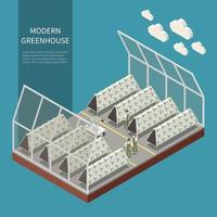 Modern Greenhouse Complex Concept Vector Illustration