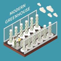 Modern Greenhouse Farming Concept Vector Illustration