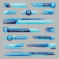 Breaking News Set Vector Illustration