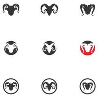 Ram Horns Vector logo Icons Template