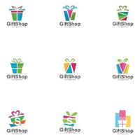 Gift Shop Logo Symbol Template Design Emblem Creative Symbol, Icon vector