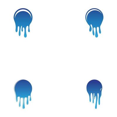 Dripping paint icon logo. Current liquid. Paint flows. Current paint