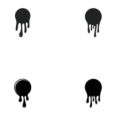 Dripping paint icon logo. Current liquid. Paint flows. Current paint