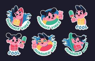 Swimming In Summertime vector