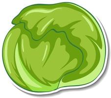 Cabbage sticker on white background vector