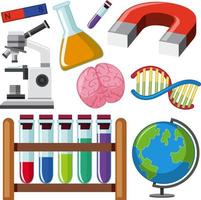 Set of Science learning tools vector