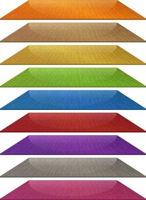 Set of different colour wooden floor tiles isolated