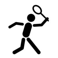 Juegos olímpicos de verano deportes iconos vectoriales - pictograma para bádminton vector