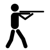 Juegos olímpicos de verano deportes iconos vectoriales - pictograma para disparar
