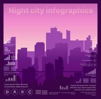 Silhouette of city structure downtown urban vector