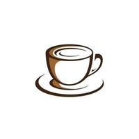 Plantilla de ilustración de vector de icono de logotipo de café