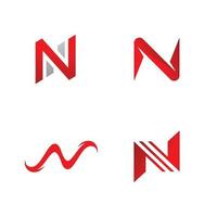 Plantilla de vector de símbolo de negocio de logotipo de letra n