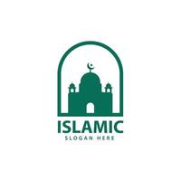 Islamic logo design vector, template icon illustration. vector