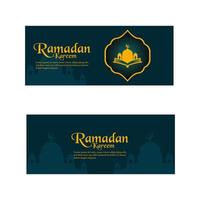 Ramadan Kareem. Ramadan flat banner design. Icon vector