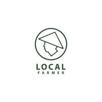 Farmer logo design template. Vector icon illustration.