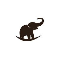 Elephant line logo template. design vector icon