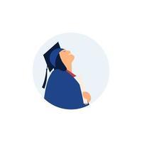 Graduation design template. vector icon illustration. logo