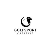 Ilustración de icono de vector de diseño de plantilla de logotipo de golf.