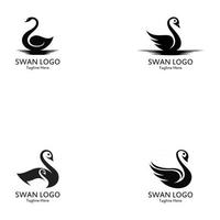 diseño creativo del ejemplo del vector de la plantilla del icono simple del logotipo del cisne