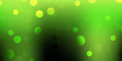 Dark green vector template with abstract forms.