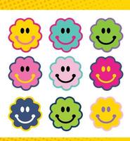 A set of face faces smiles avatar icons vector