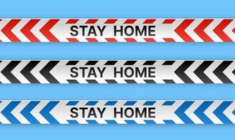 Restrictive stop marking tape pattern line to fence vector
