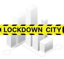 The blocked lockdown city is banned from vector