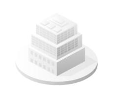 White building icon smart building home architecture vector