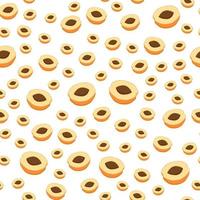 Illustration on theme colored seamless apricot pattern vector