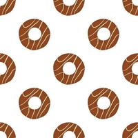 big set identical biscuit, kit colorful pastry cookie vector