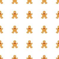 Big set identical gingerbread man, kit colorful pastry cookie vector