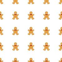 Big set identical gingerbread man, kit colorful pastry cookie vector