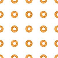 big set identical biscuit, kit colorful pastry cookie vector